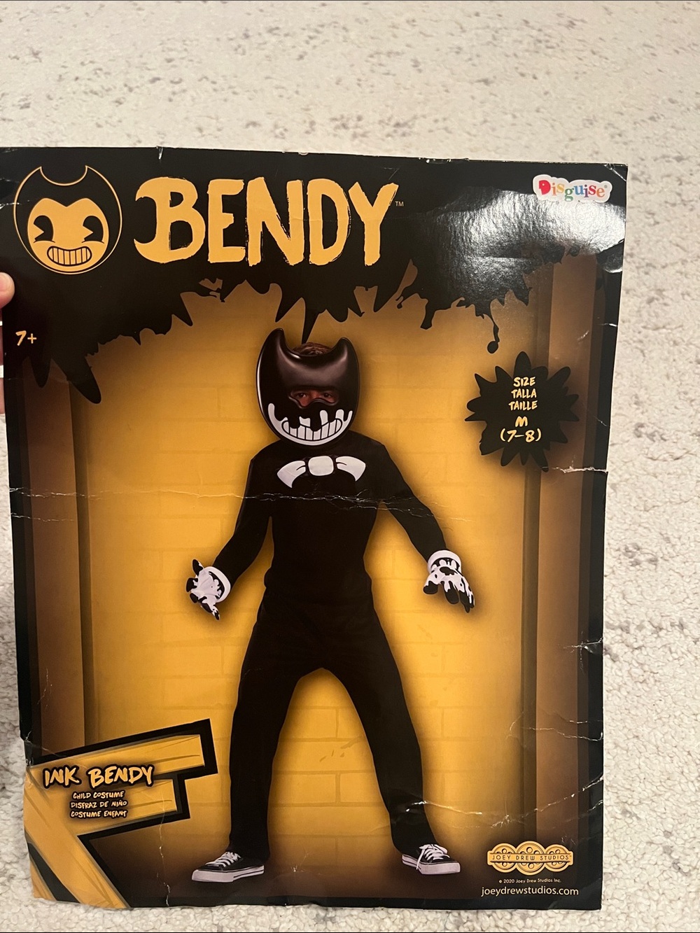 Disguise Bendy and the Ink Machine Classic Costume Black & White size 7-8 years